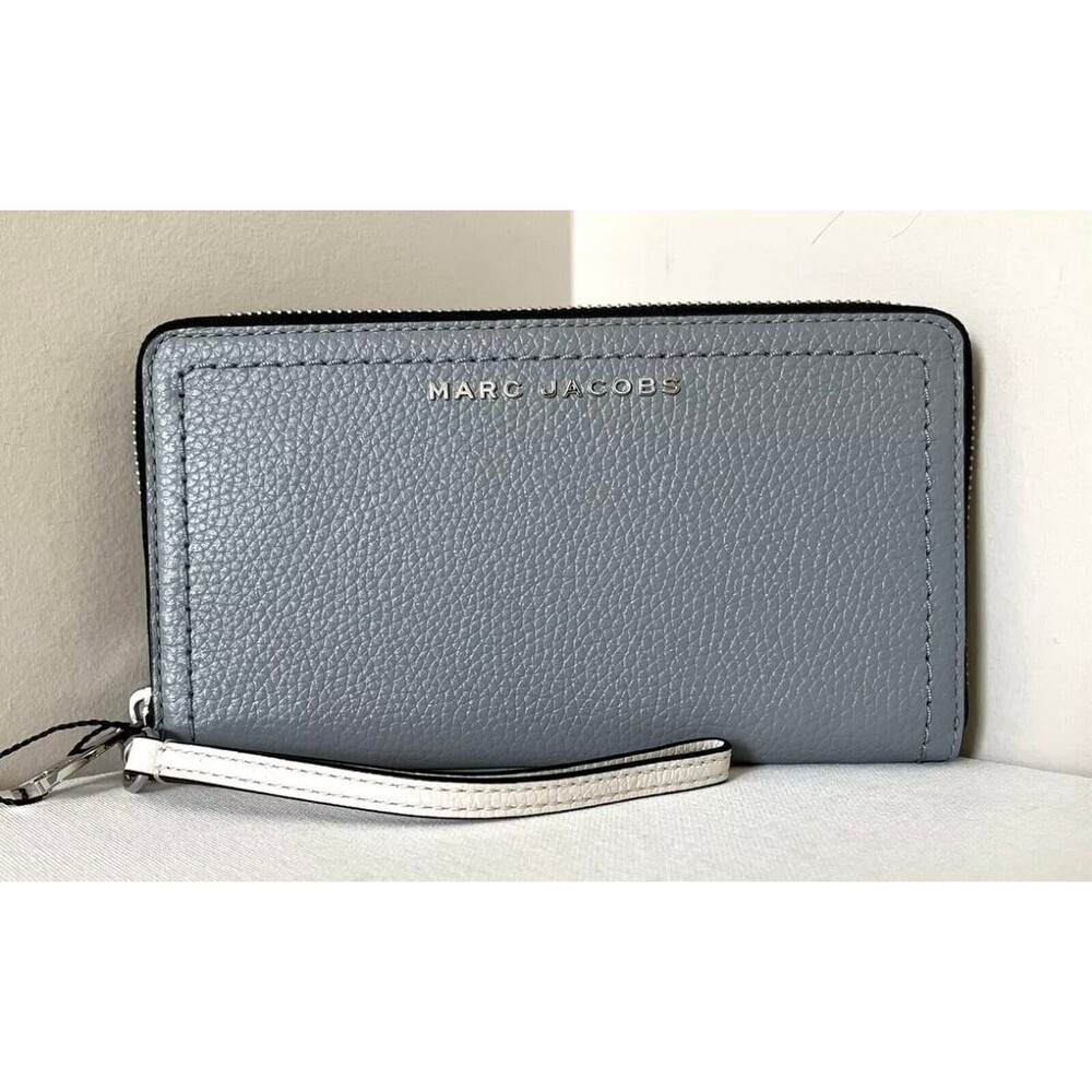 New Marc Jacobs Groove Zip Around Continental Wallet Leather Marshmallow Multi